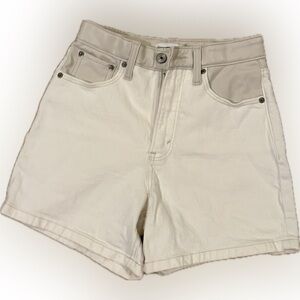 Abercrombie & Fitch High Waist Cream Shorts